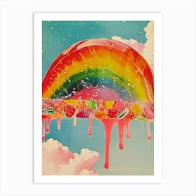 Retro Rainbow Jelly Slice 2 Art Print