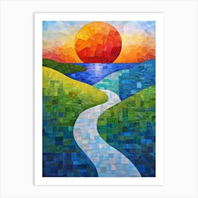 Sunset Road 4 Art Print