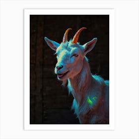 Goat With Glowing Eyes Art Print