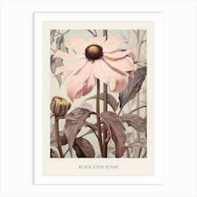 Floral Illustration Black Eyed Susan 3 Poster Art Print