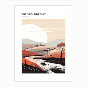 The Speyside Way Scotland 3 Hiking Trail Landscape Poster Art Print