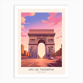 Arc De Triomphe Paris France Travel Poster Art Print