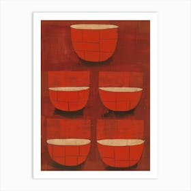 Red Bowls Art Print