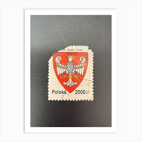 Poland Stamp 1 Art Print