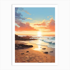 A Vibrant Painting Of El Cotillo Beach Fuerteventura Spain 2 Art Print