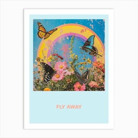 Fly Away Butterfly Poster 3 Art Print