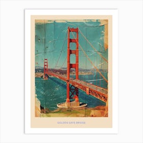 Kitsch Golden Gate Bridge Poster 1 Art Print