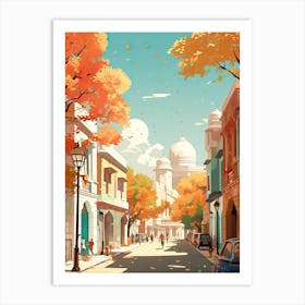 Dehli In Autumn Fall Travel Art 1 Art Print