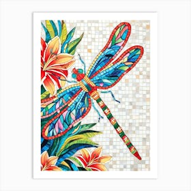 Dragonfly Mosaic 2 Art Print