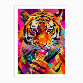 Tiger Ice Cream Art Print