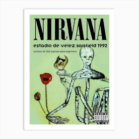 Nirvana Incesticide Vintage Us Promo Poster Art Print