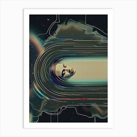 Face, Space, artwork print. "The Eternal Now" Art Print