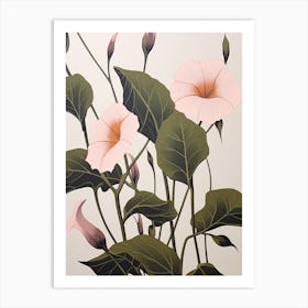 Flower Illustration Morning Glory 1 Art Print