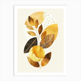 Gold Leaf Canvas Print 11 Art Print