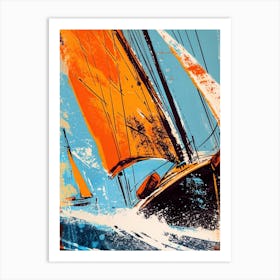 Sailboats 5 sport Art Print