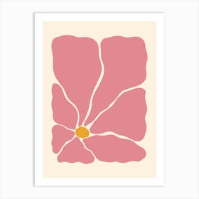 Abstract Flower 03 - Pink Art Print