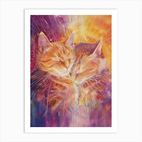 Two Cats In Love Art Print