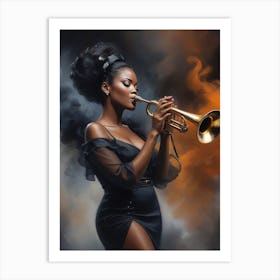 Music Blues Trumpet Saxophone 4 00x Art Print