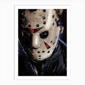 Jason Voorhees Masked Art Print