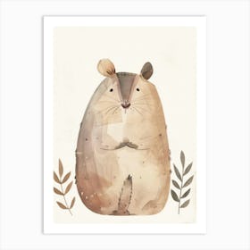 Charming Nursery Kids Animals Hamster 1 Art Print