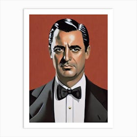 Cary Grant Illustration Movies Art Print