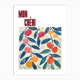 Mon Cheri Poster Summer Cherries Painting Matisse Style 6 Art Print