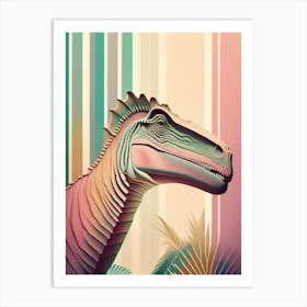 Segisaurus Pastel Dinosaur Art Print