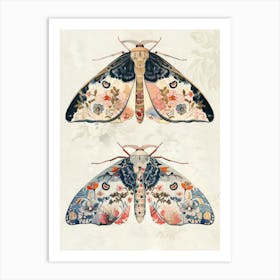 Shimmering Butterflies William Morris Style 6 Art Print