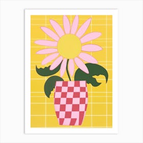 Sunflowers Flower Vase 3 Art Print