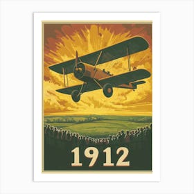 Aihrgdesign A Retro Travel Poster Celebrating The 1912 Advanc 49efe9f4 4113 485d 952d F102cf3237b8 2 Art Print