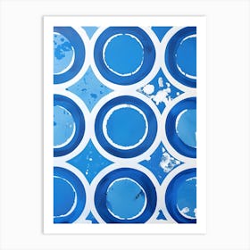 Blue Circles 2 Art Print