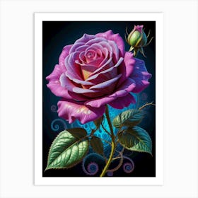 Purple Rose Art Print