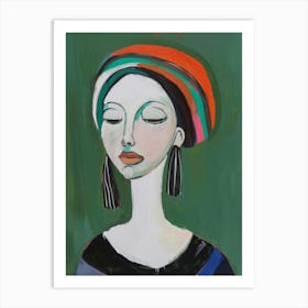 Woman In A Hat 77 Art Print