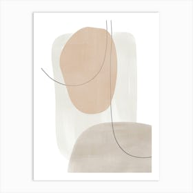 Beige Abstract Painting Art Print