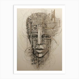 Woman'S Face 8 Art Print