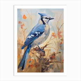 Bird Painting Blue Jay 2 Art Print