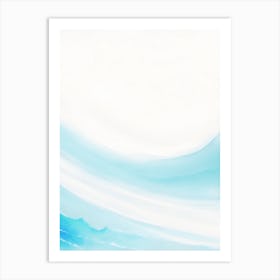 Blue Ocean Wave Watercolor Vertical Composition 1 Art Print