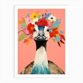 Bird With A Flower Crown Canada Goose 3 Art Print