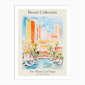 Poster Of The Wynn Las Vegas   Las Vegas, Nevada   Resort Collection Storybook Illustration 2 Art Print