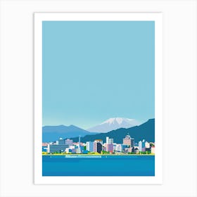 Kagoshima Japan 2 Colourful Illustration Art Print