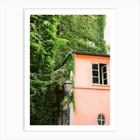 Green And Pink Montmartre Paris 2 Art Print