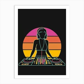 Dj woman 1 Art Print