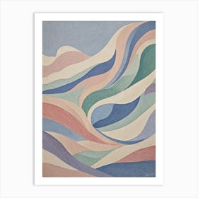 Pastel Waves no1 Art Print