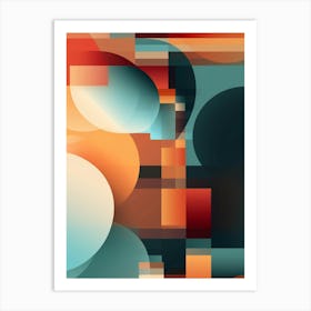 Mid Century Abstract Retro Art Print