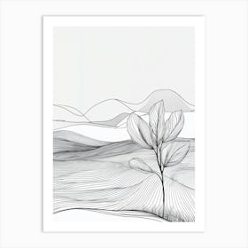 Lone Tree In The Field Art Print