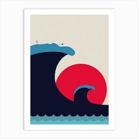 Wave In The Sea Art Print