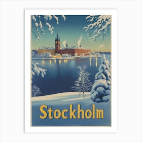 Aihrgdesign A Mid Century Modern Travel Poster For Stockholm 1 Art Print