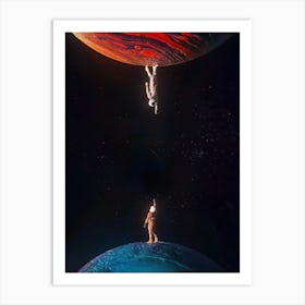 Spaceship In Space Art Print