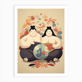 Sumo Wrestlers Japanese 1 Art Print