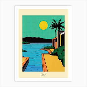 Poster Of Minimal Design Style Of Goa, India 2 Art Print